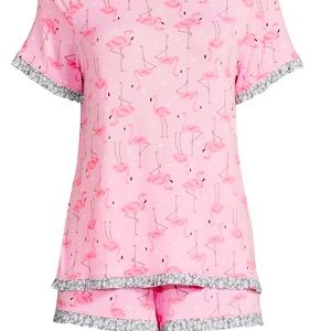 🦩🦩🦩NWT Sweet Dreams Flamingo Pajama set.